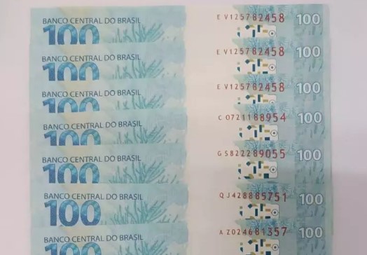 Notas falsas apreendidas pela PF em Itaquarí