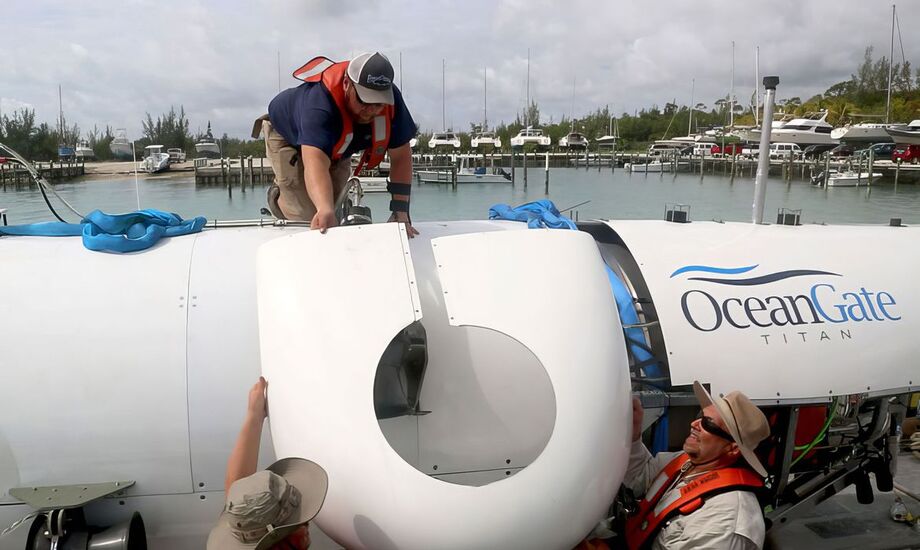 O submarino Titan, que desapareceu quando transportava cinco pessoas