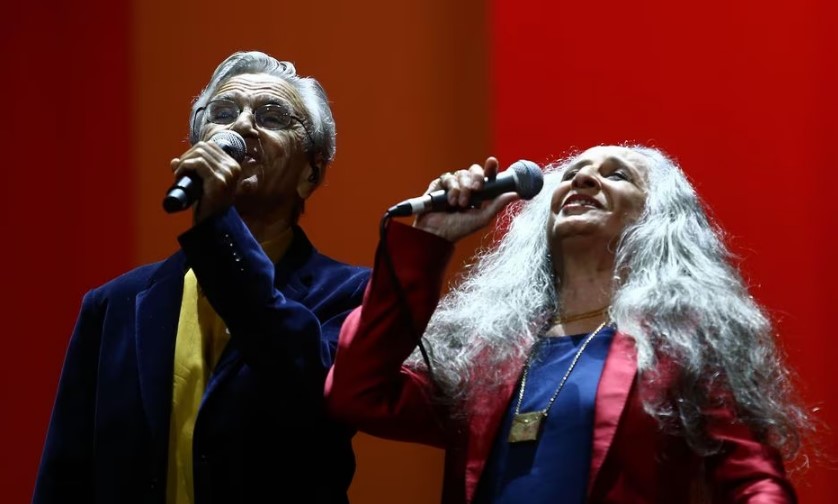 Caetano Veloso e Maria Bethânia durante o Prêmio da Música Brasileira no Rio de Janeiro, em agosto de 2018.