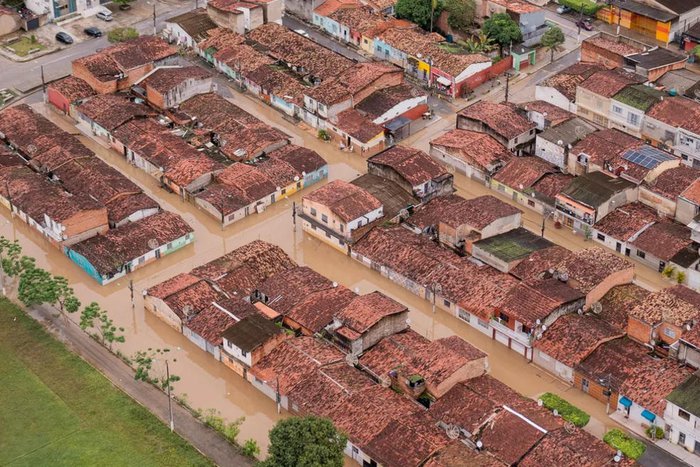 O município de São Miguel dos Campos (AL) é um dos mais afetados pelas chuvas