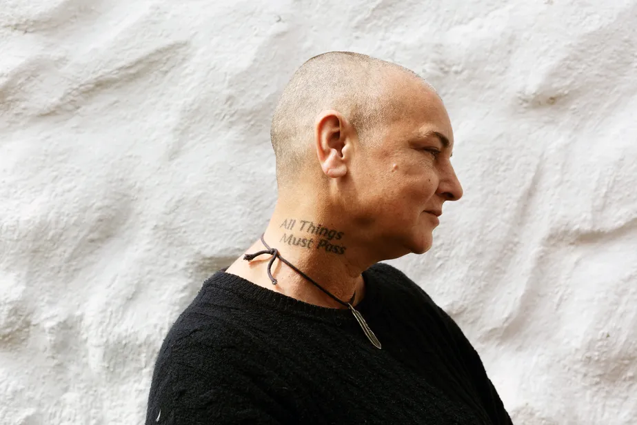 Sinead O'Connor em sua casa em Wicklow, Irlanda, em 10 de maio de 2021