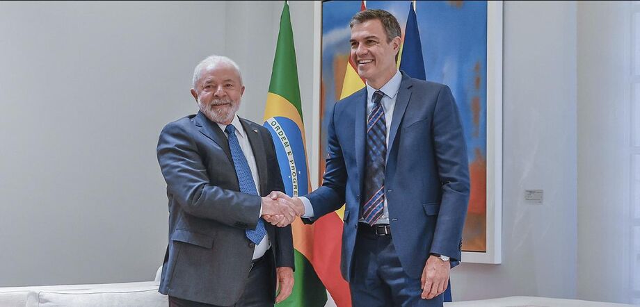Luiz Inácio Lula da Silva e premiê da Espanha, Pedro Sánchez.
