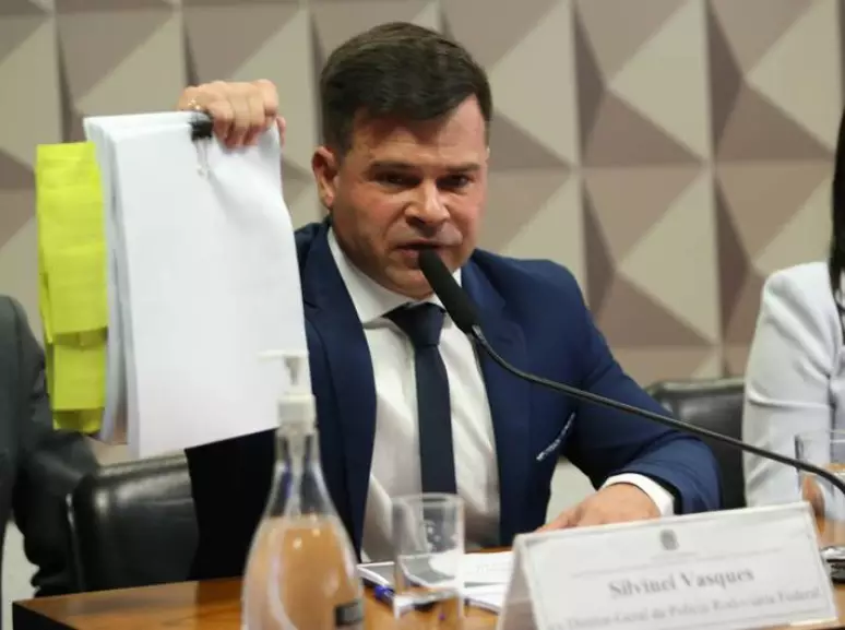 O ex-diretor-geral da Polícia Rodoviária Federal (PRF), Silvinei Vasques, prestou depoimento na CPMI dos Atos Golpistas