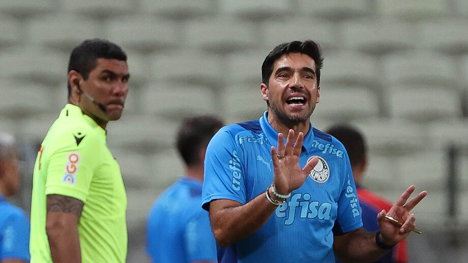 Abel Ferreira em Fortaleza x Palmeiras na Copa do Brasil