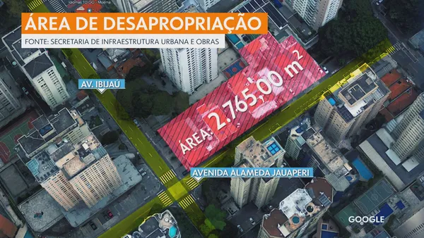 Área de desapropriação