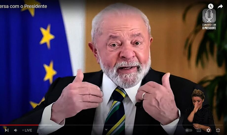 Presidente Lula durante programa da TV Brasil