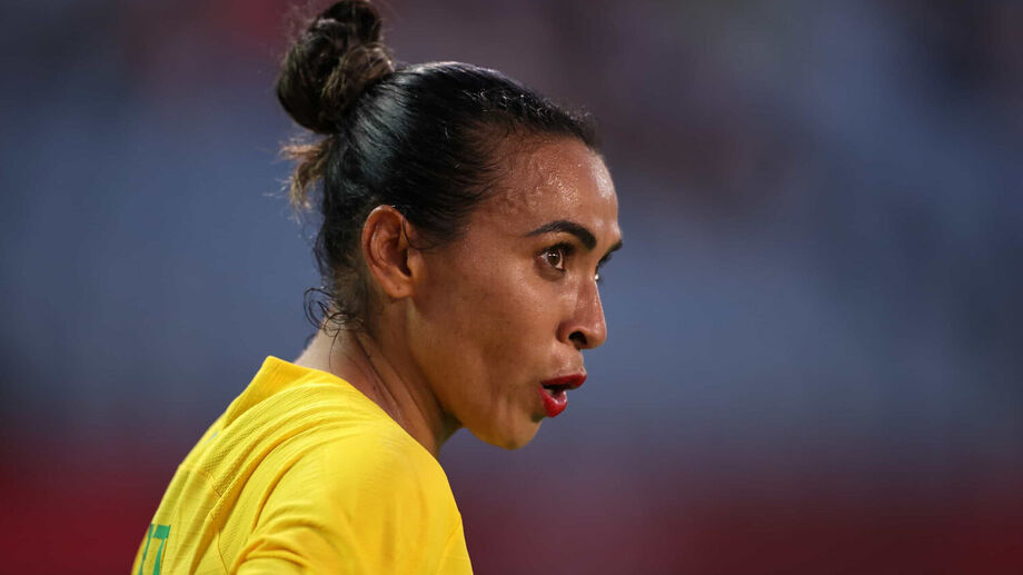 Marta, jogadora da seleção brasileira feminina.