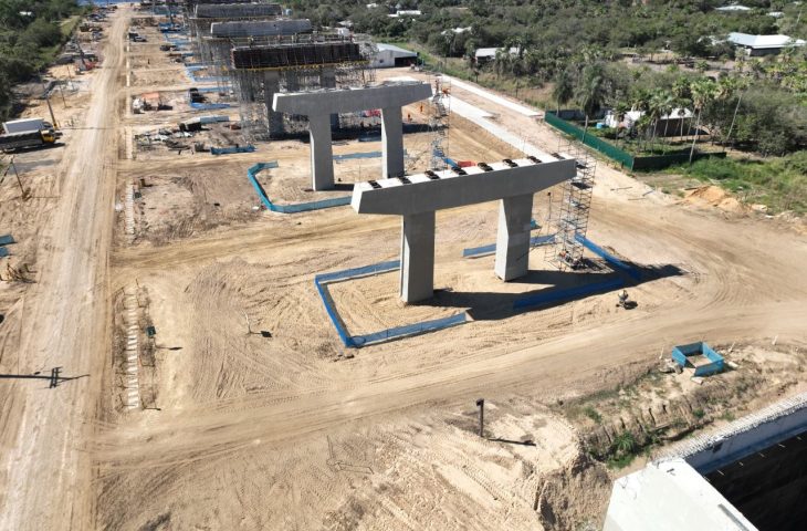 Construção da ponte entre Carmelo Peralta (PY) e Porto Murtinho (MS