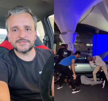 Tiago Kfouri compartilhou imagens dos influenciadores violando seu carro