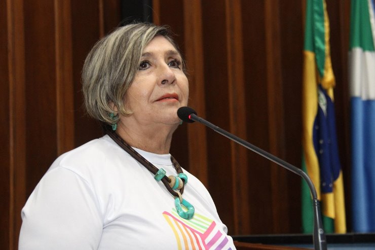 Pedagoga esteve na tribuna da ALEMS a convite do deputado João César Mattogrosso