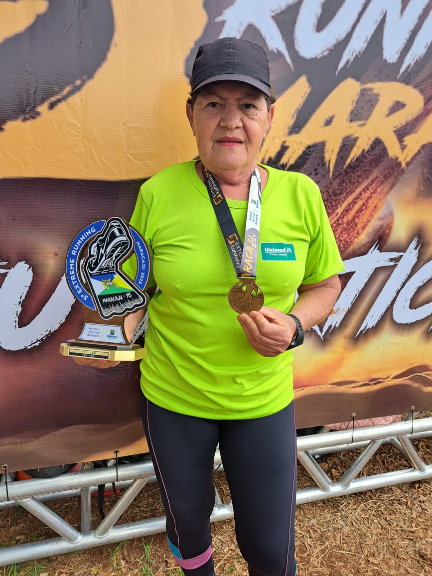 Cida Cesca fez bonito mais uma vez e conquistou o 1º lugar na terceira edição do Extreme Runninng Maracaju