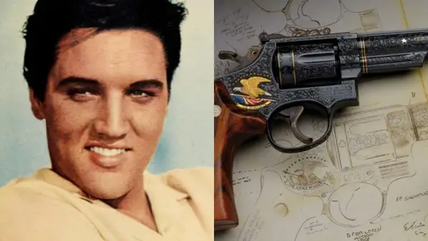 Revólver de Elvis Presley é leiloado.