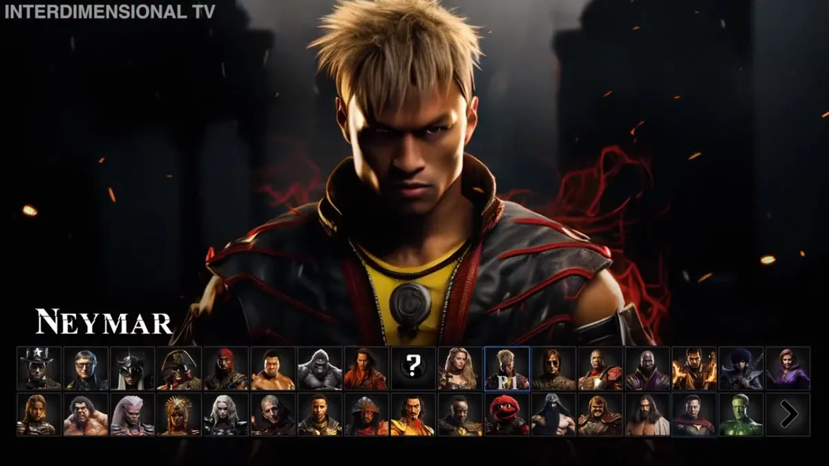 Neymar e Pelé viram lutadores do Mortal Kombat em versão criada por IA