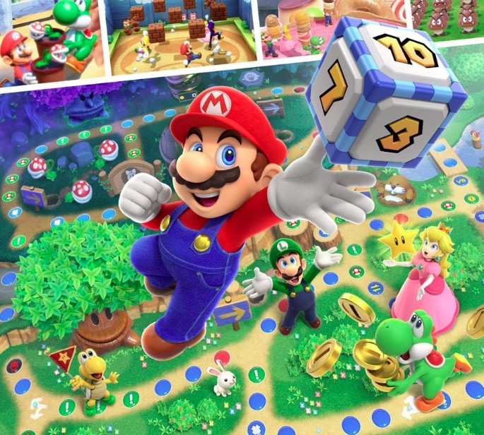 Imagem de divulgação de 'Mario Party Superstars', uma das últimas dublagens de Charles Martinet na voz do encanador italiano