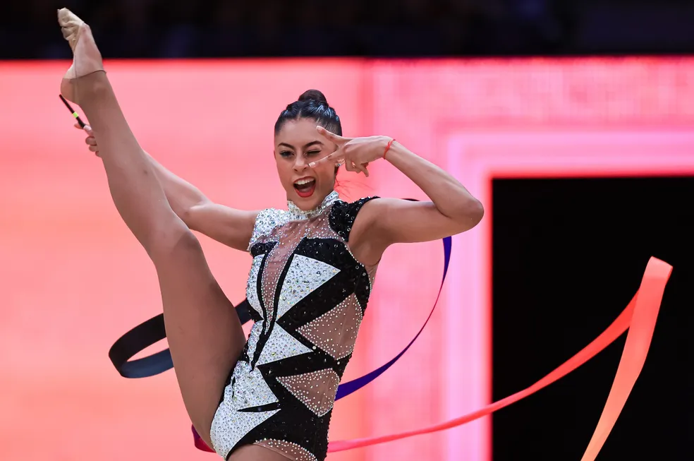 Bárbara Domingos no Mundial de ginástica rítmica