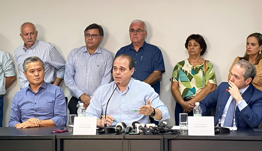 A coletiva de imprensa aconteceu nesta tarde (28) na sede da Famasul