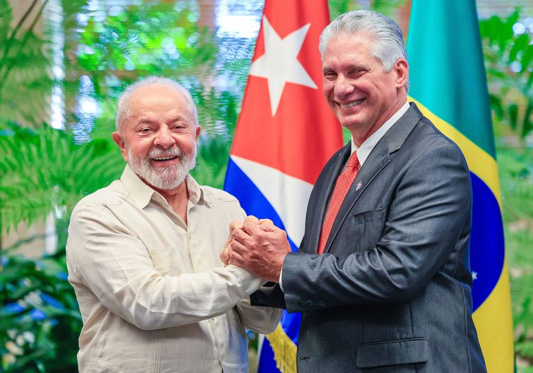 O presidente Lula, durante encontro com o Presidente da República de Cuba, Miguel Díaz-Canel Bermúdez - Palácio da Revolução - Havana - Cuba.