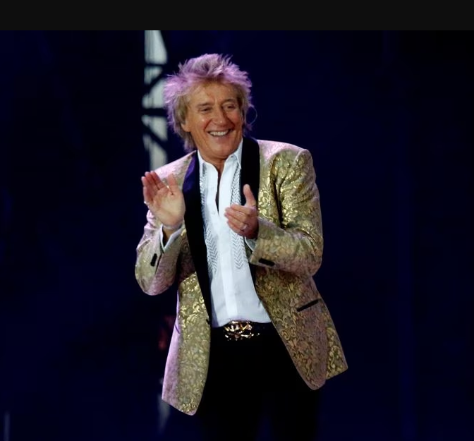 O cantor britânico Rod Stewart