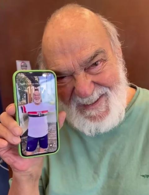 Lima Duarte, torcedor do São Paulo, em vídeo publicado em seu Instagram no dia em que o time foi campeão da Copa do Brasil 2023