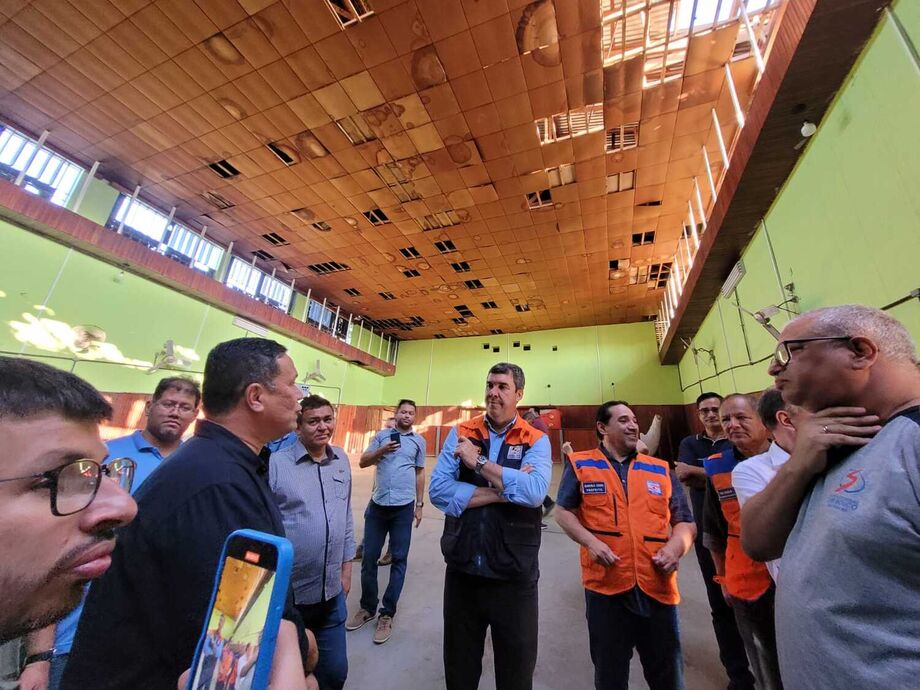 O governador Eduardo Riedel esteve em Corumbá nesta sexta-feira (15)