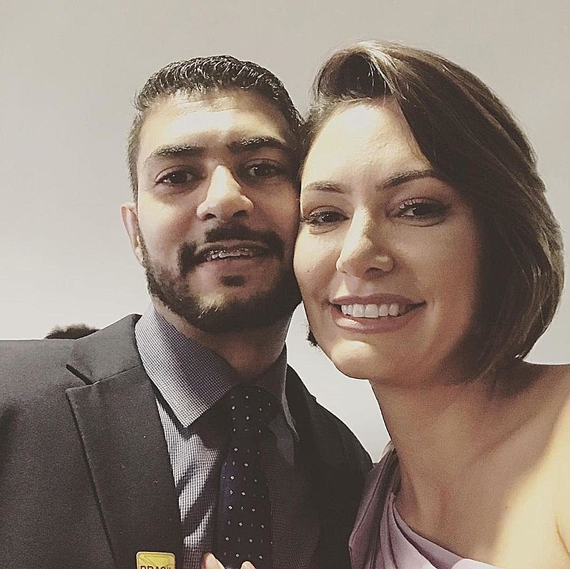 Diego Torres Dourado e sua irmã, a ex-primeira-dama Michelle Bolsonaro