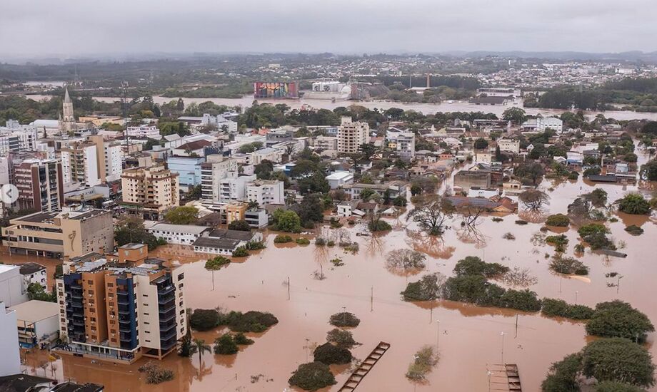Ciclone no Rio Grande do Sul.