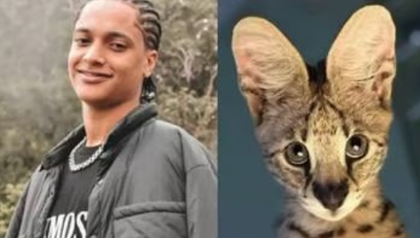 Rapper Oruam e seu gato