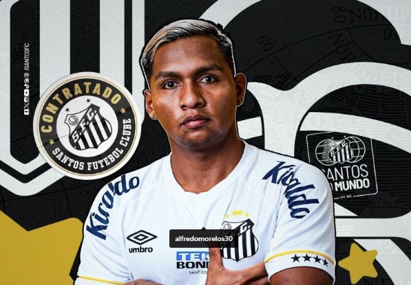 Alfredo Morelos, novo atacante do Santos Futebol Clube