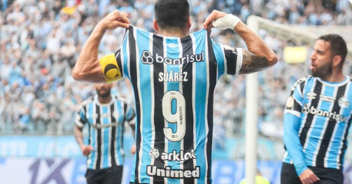Suárez voltou a marcar pelo segundo jogo consecutivo pelo Grêmio.