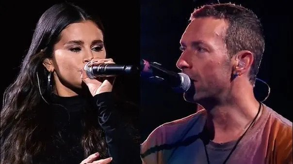 Codplay canta com Selena Gomez em Show.
