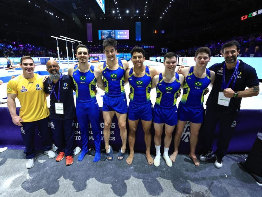 Ginástica masculina começa bem, mas comete erros e fecha a final por equipes com o bronze
