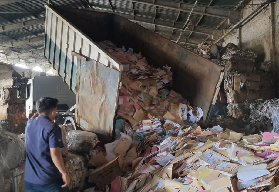 TJMS encaminha 8,46 toneladas de papel para reciclagem