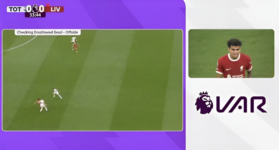 Associação de árbitros admite que gol anulado de Luis Díaz, do Liverpool, contra o Tottenham, teve erro humano