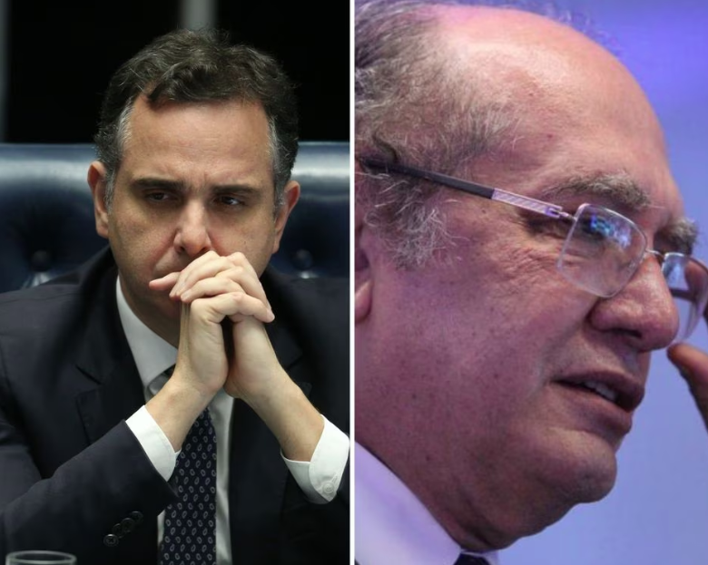 Rodrigo Pacheco e Gilmar Mendes trocaram críticas sobre atuação dos Poderes em evento em Paris.