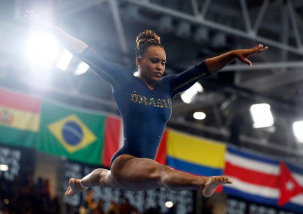Rebeca Andrade é uma das favoritas ao ouro nesta terça-feira de Pan 2023.