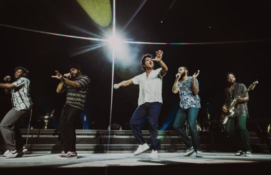 Bruno Mars em show em Tel Avi na quarta-feira, 4.