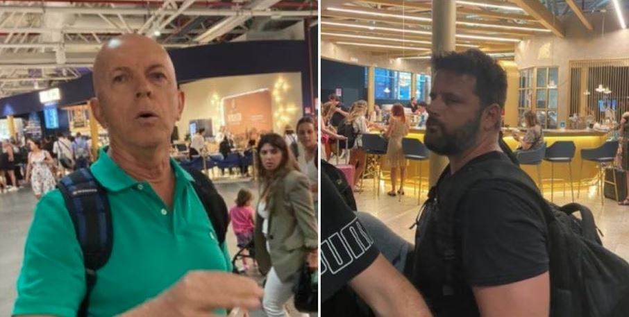 Roberto Mantovani (esquerda) e Alex Zanatta (direita), sogro e genro, são apontados como suspeitos de hostilizar o ministro Alexandre de Moraes, do STF, e sua família no aeroporto de Roma