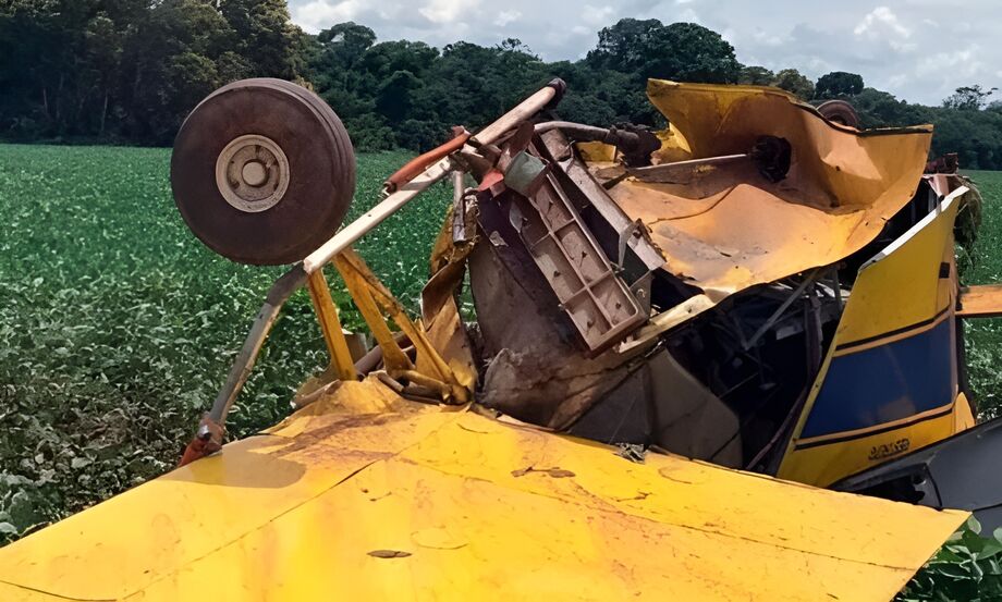 Avião caiu em propriedade rural de Ponta Porã