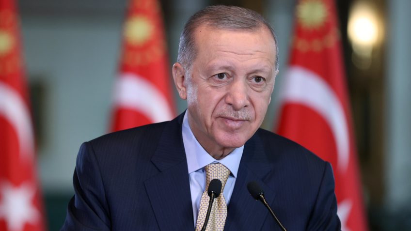 Presidente da Turquia, Recep Tayyip Erdogan.