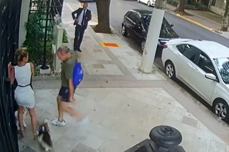 Homem chuta as pernas da irmã de Zanin e os cachorrinhos dela