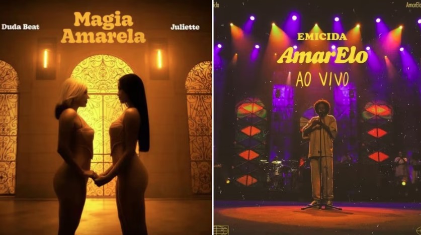 'Magia Amarela', de Juliette e Duda Beat e 'AmarElo', de Emicida.