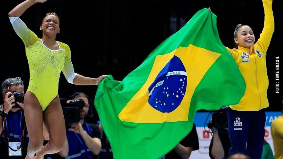 Rebeca Andrade e Flávia Saraiva