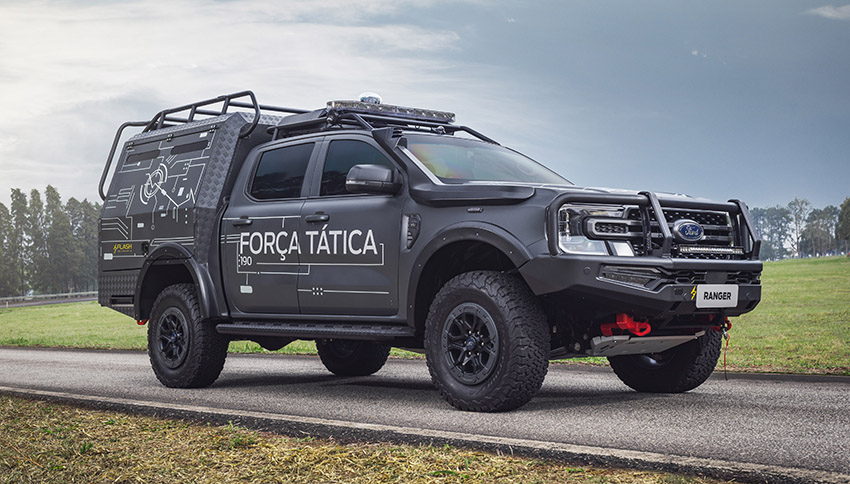 A Nova Ranger XLS 3.0 V6 4WD personalizada para forças militares é um exemplo da versatilidade de aplicações da picape