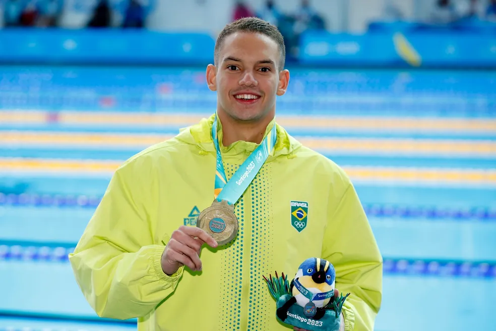 Guilherme Caribé leva o ouro nos 100m livre em Santiago