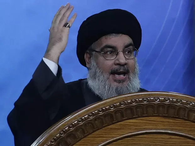Líder do grupo militante libanês Hezbollah, Hassan Nasrallah.