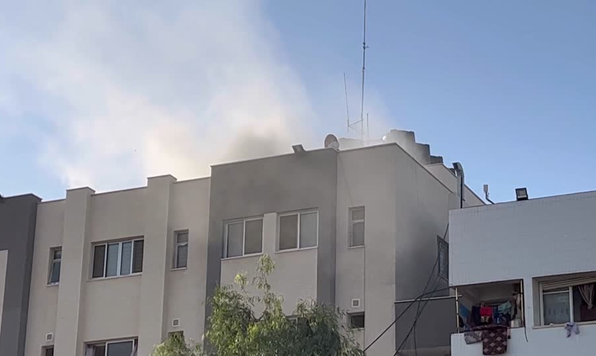 Bombardeio em Gaza.