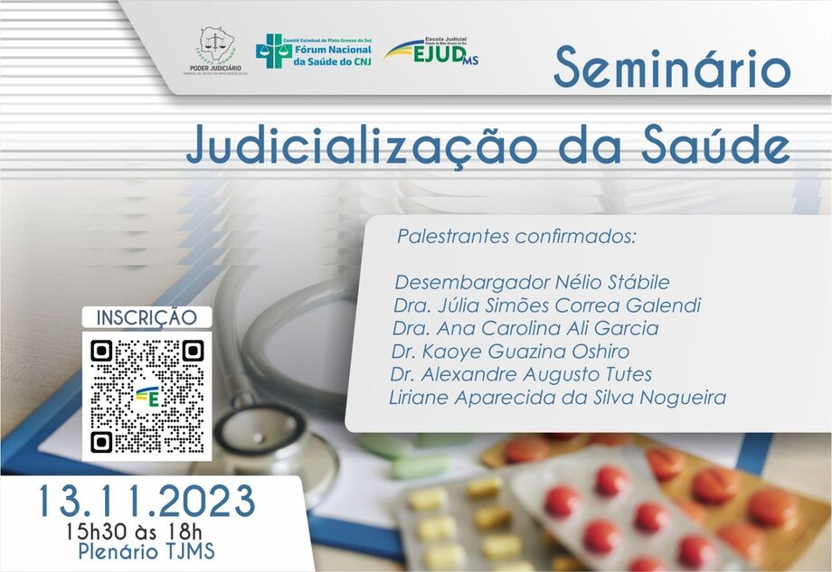 Seminário discutirá judicialização da saúde na segunda