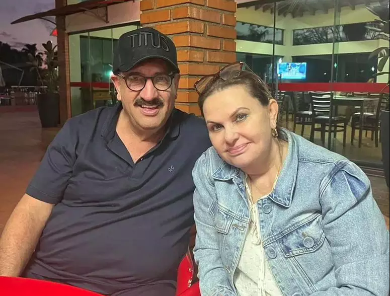 Ratinho e sua esposa, Solange.