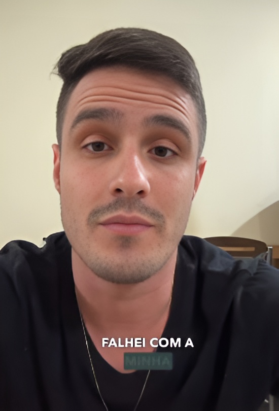 Victor Bonato durante vídeo falando sobre os crimes