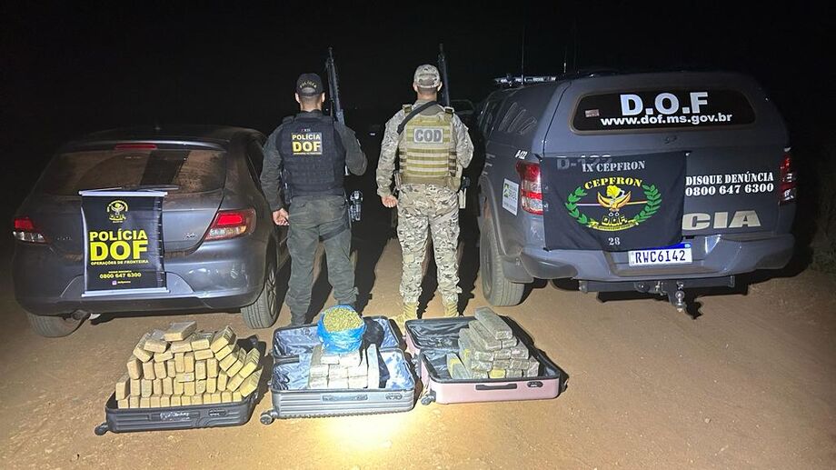 Cem quilos de drogas é apreendido durante ação do DOF em Maracaju